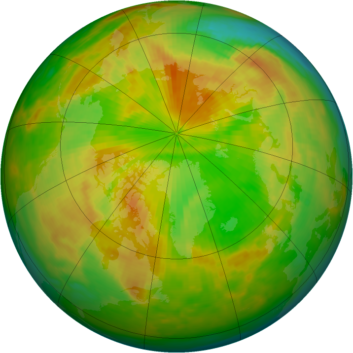 Arctic ozone map for 16 May 1990